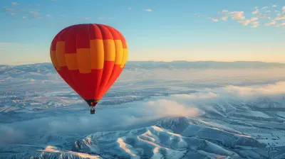 Drift in a Hot Air Balloon Over Cappadocia’s Winter Scenery